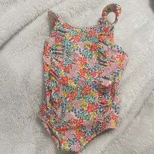 Baby Boden Multicolor Floral Swimsuit 6-9mos